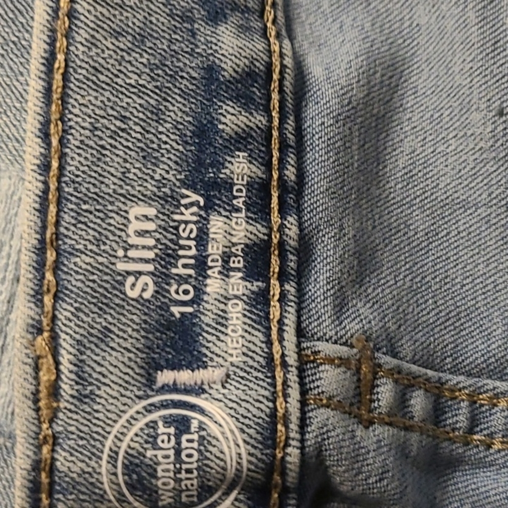 BOY'S 16 HUSKY SLIM JEANS BRAND NEW WITH TAGS WONDER NATION